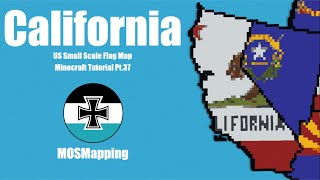 California  Small Scale US State Flag Map Minecraft Tutorial [Part 37]