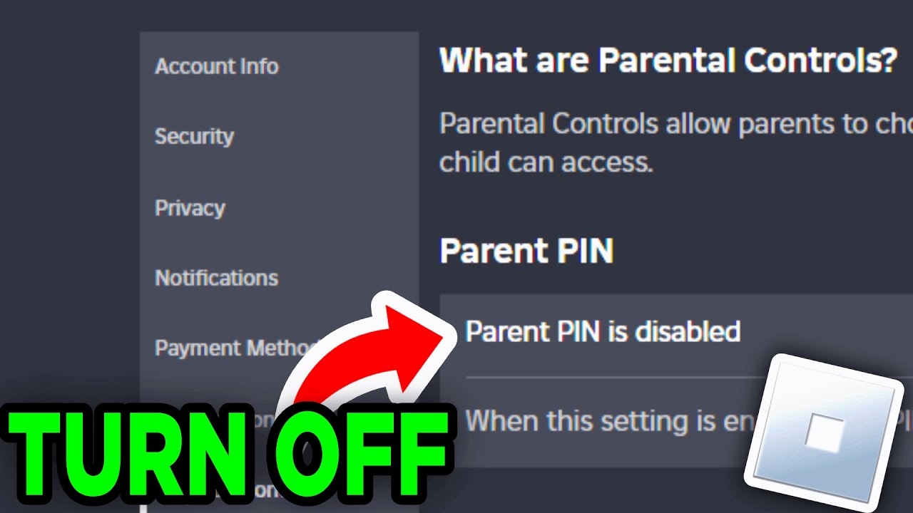 How To Turn Off Parental Controls On Roblox - Remove Parental Pin