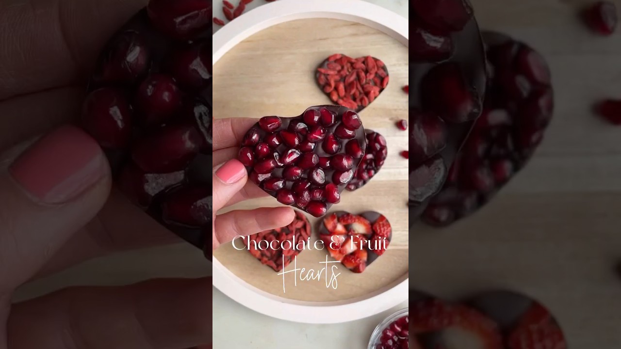 Easiest Valentine’s Day Dessert - Chocolate & Fruit Hearts 