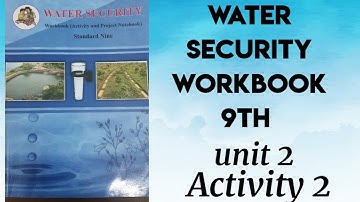 Water security workbook unit 2 activity 2