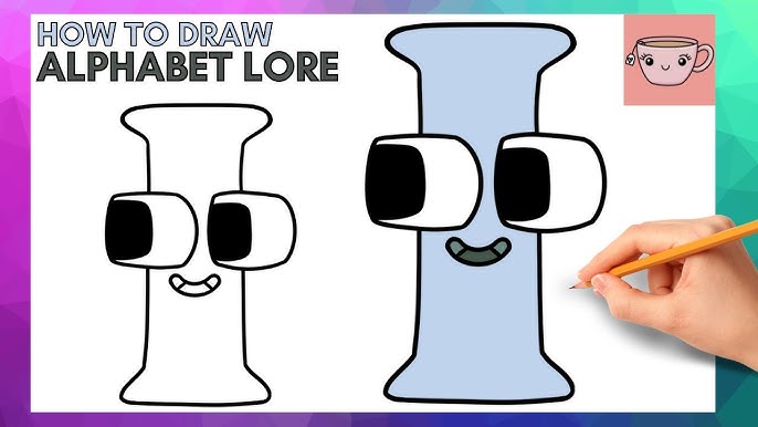 HOW TO DRAW ALPHABET LORE H 😁 