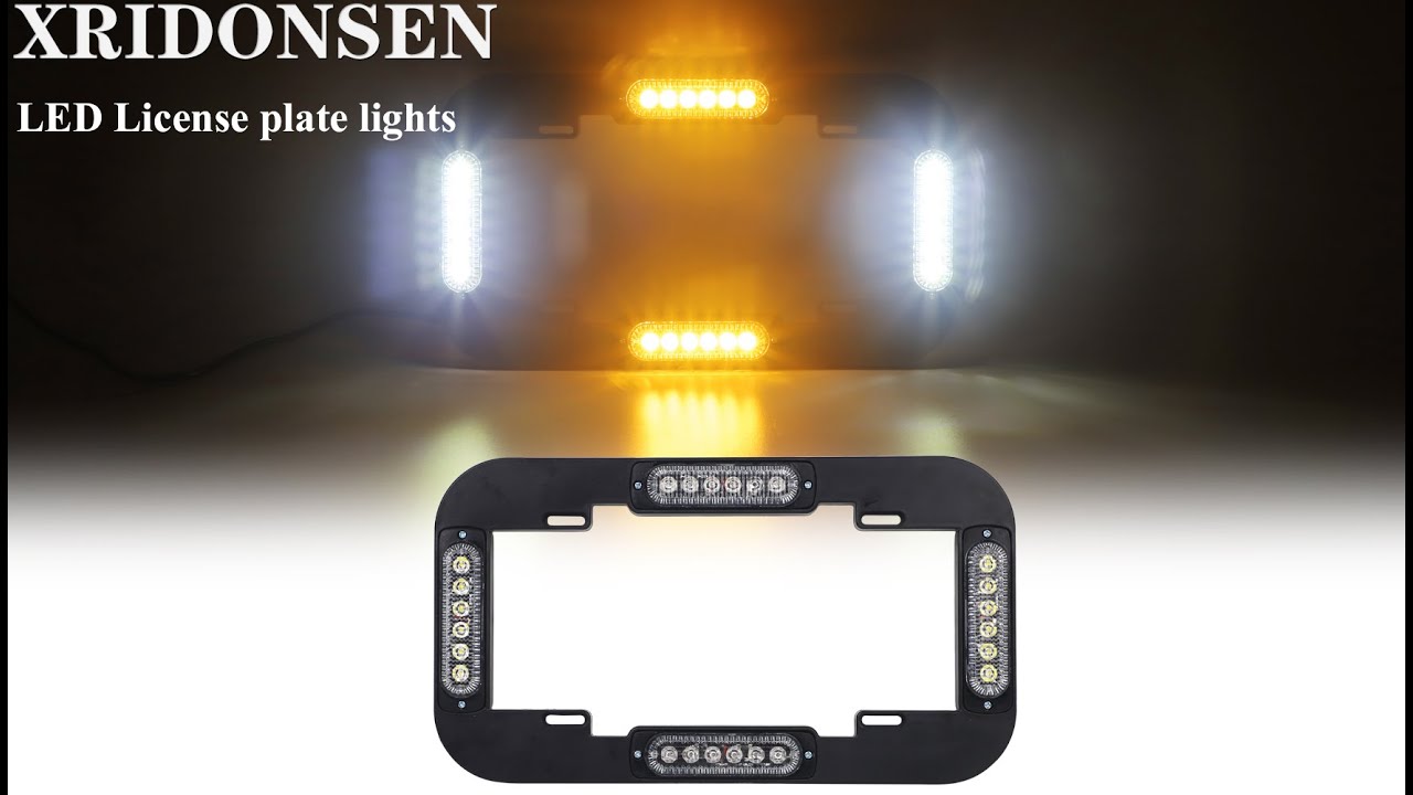 AutronLEDLight 13.5 License Plate Strobe Light 24 W LED Emergency Traffic Adviser Warning Flash Strobe Lights White 
