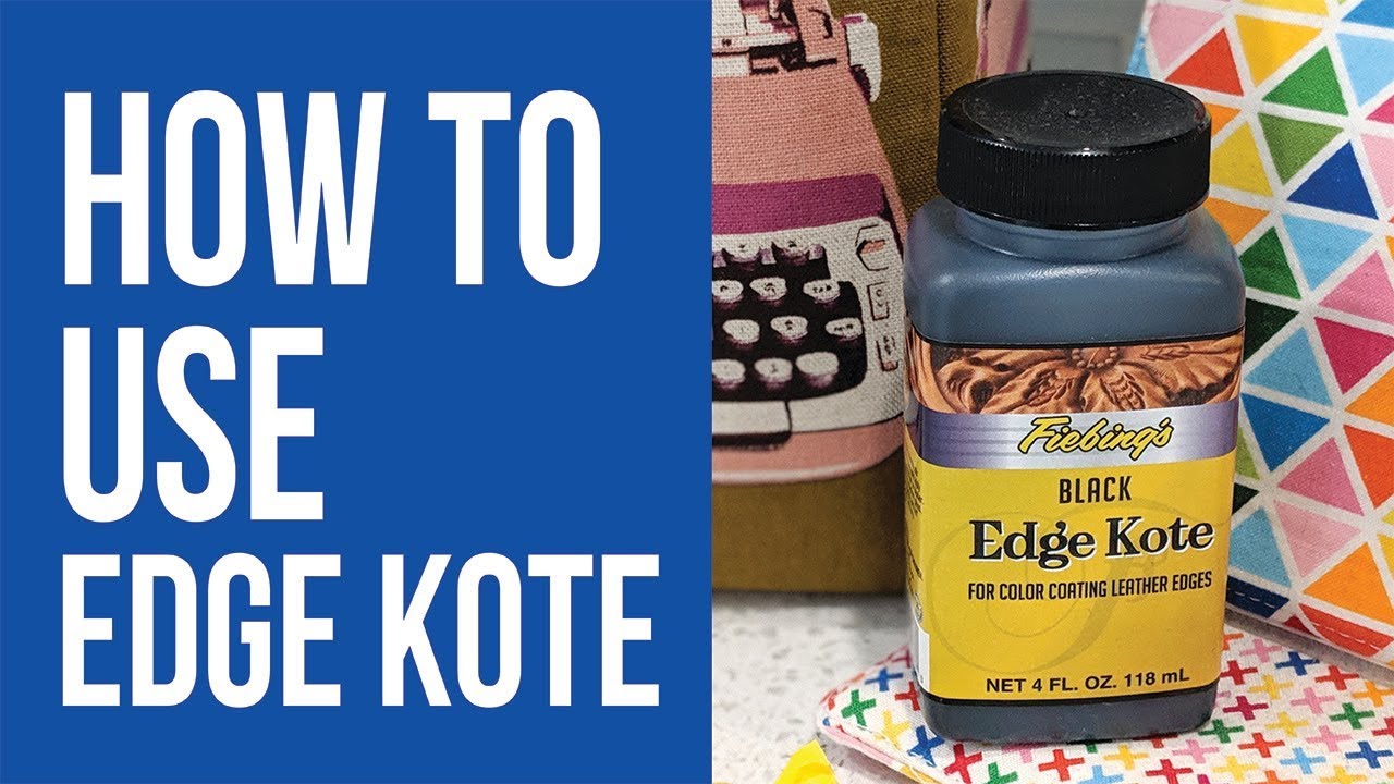 Leather basics: Applying Fiebings Edge Kote 