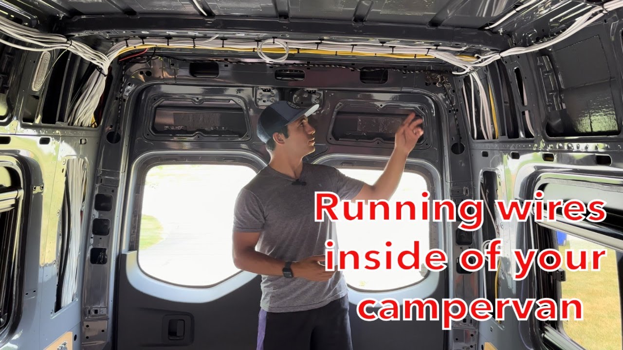 Running wires inside of your camper van. Sprinter camper van build ...