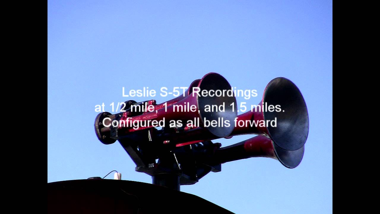 Leslie Supertyfon S-5TR Recordings at 1/2 mile, 1 mile, and 1.5 miles