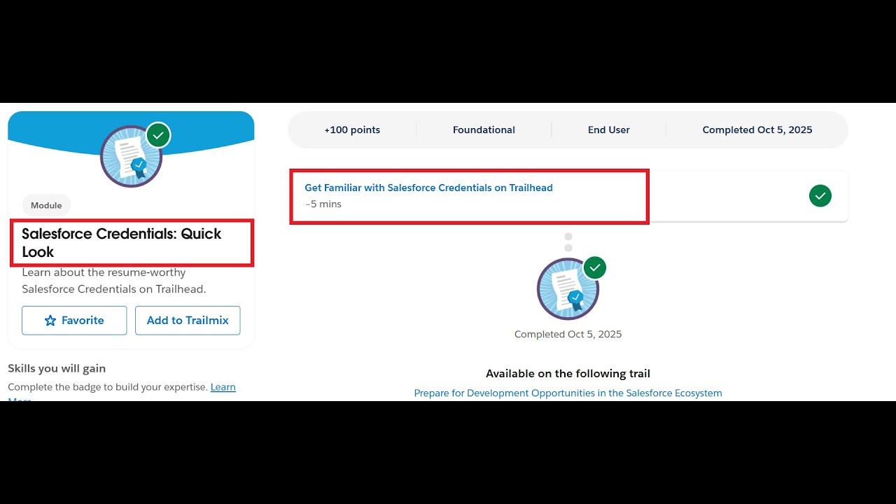 Salesforce Credentials: Quick Look | Salesforce Trailhead - YouTube