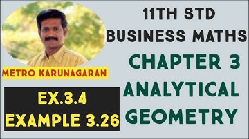 11th Std BM Ex.3.4 Example 3.26 Find the parametric equation of the circle x²+y²=25