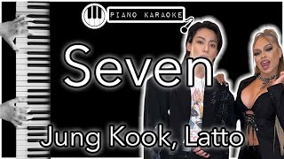 Seven - Jung Kook, Latto - Piano Karaoke Instrumental