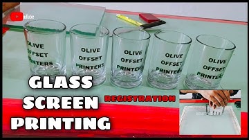 GLASS SCREEN PRINTING  &  REGISTRATION.  [PRINTO TECH]