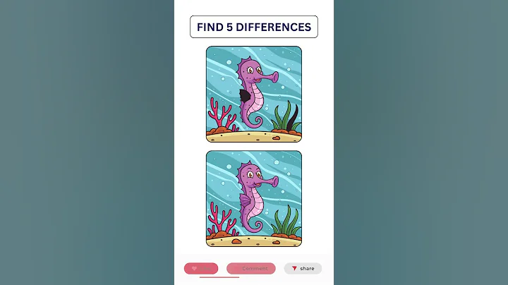 Spot the difference in the reef #shorts #challenge #game