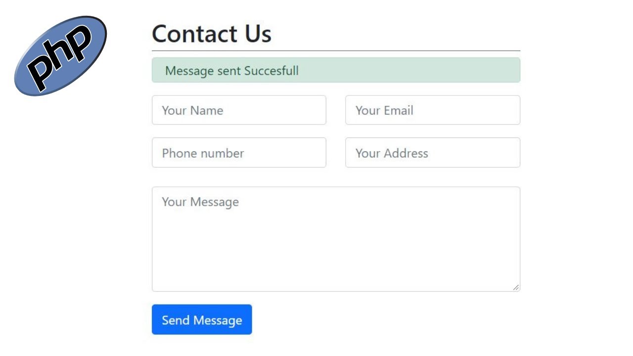 How to create contact form using php - Etupy - YouTube