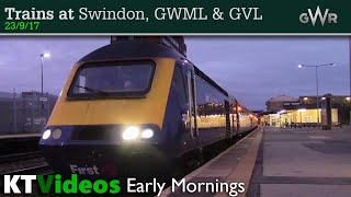 Trains at Swindon, GWML + GVL - 23/9/17