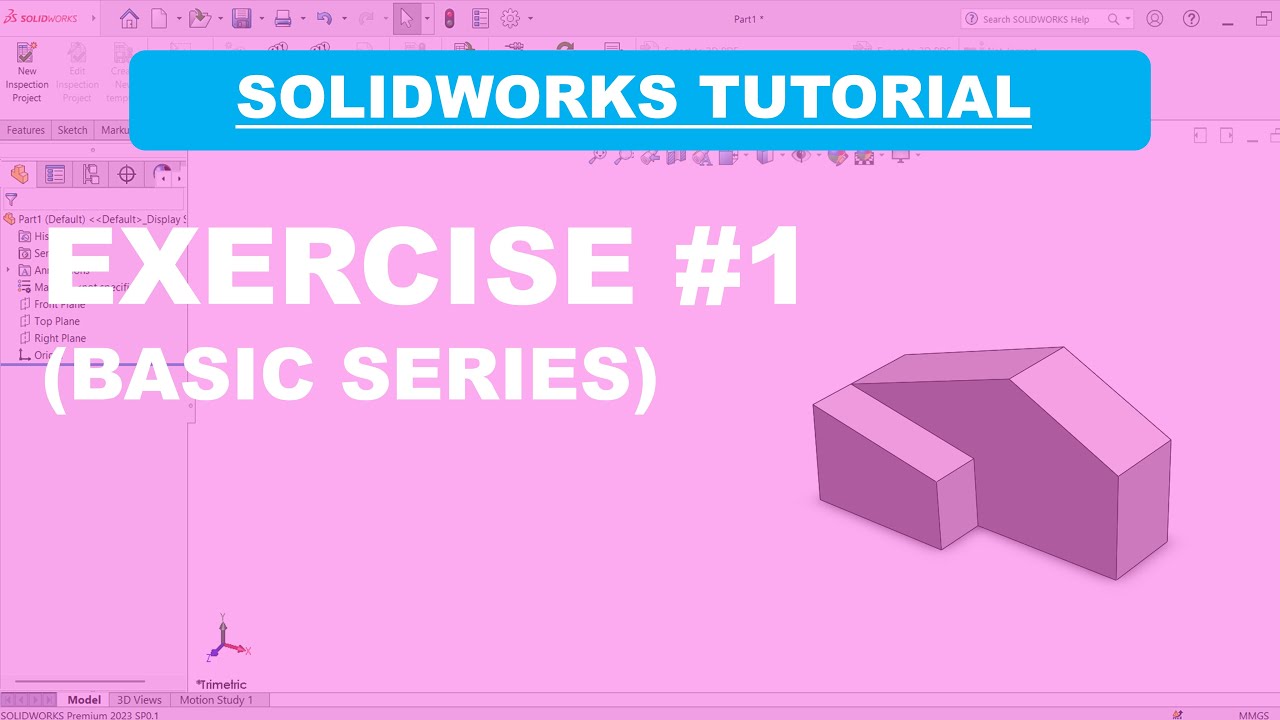 SolidWorks Basic Tutorial Series (Exercise #1) - YouTube