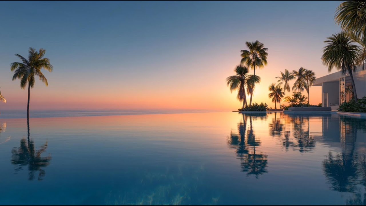 Luxury Sunset Lounge 🌅 Premium Poolside Ambience | Relaxing Background Music