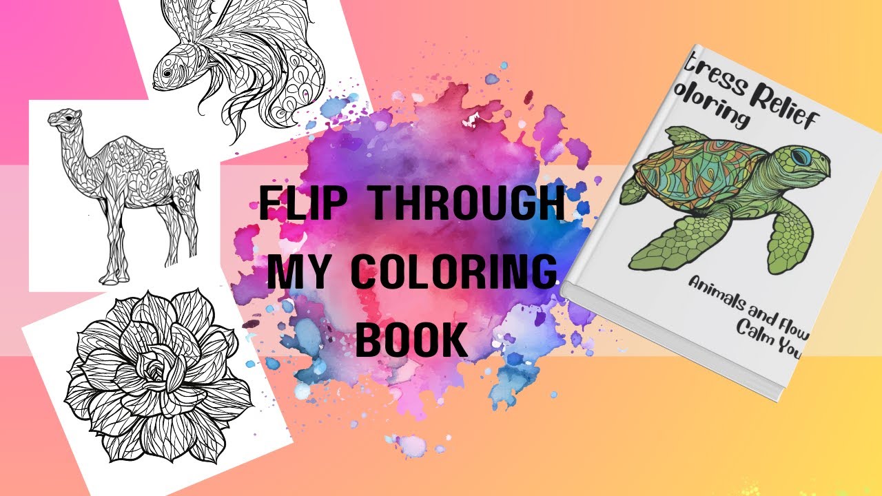 Stress Relief Coloring Book | Relaxing Flip Through 🎨 - YouTube