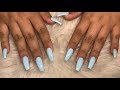 HOW TO :Beginner Friendly Coffin Acrylic Nails (From Start To Finish )