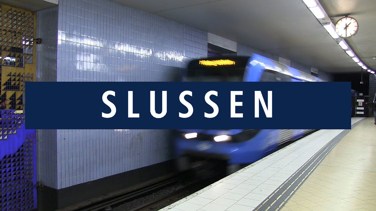 Slussen Station och stadsbild.