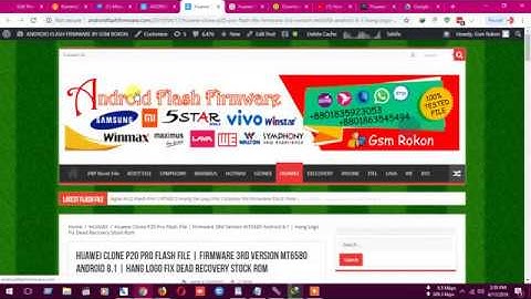 Huawei Clone P20 Pro Flash File | Firmware 3Rd Version MT6580 Android 8.1 | Hang Logo Fix