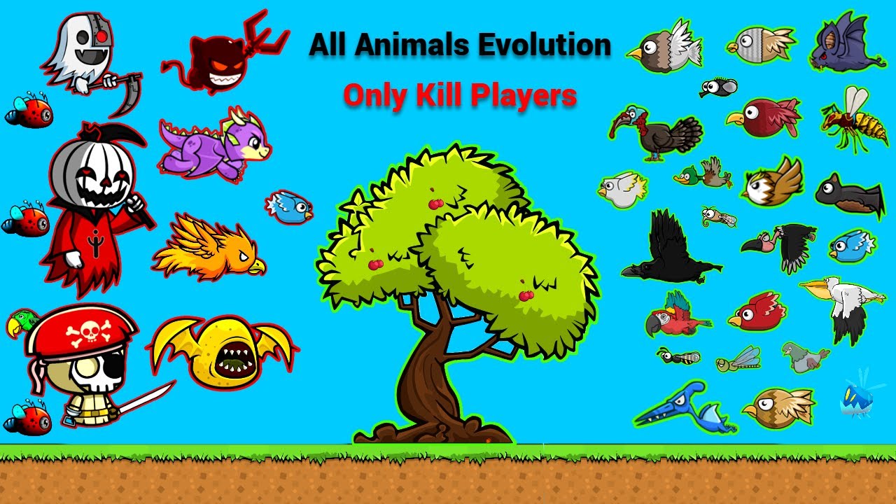 All Animals Evolution in EvoWorld.io (FlyOrDie.io) New 
