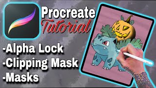 How To Use Alpha Lock, Clipping Mask and Masks in Procreate - Procreate Tutorial