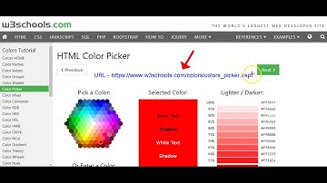 Pick a color from HTML Color Picker