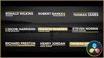 Lower Thirds Template For DaVinci Resolve Macros