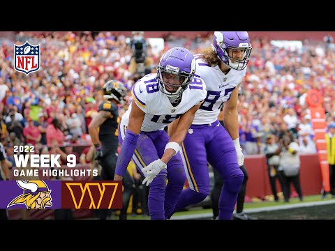 Minnesota Vikings vs. Washington Commanders | 2022 Week 9 Game Highlights