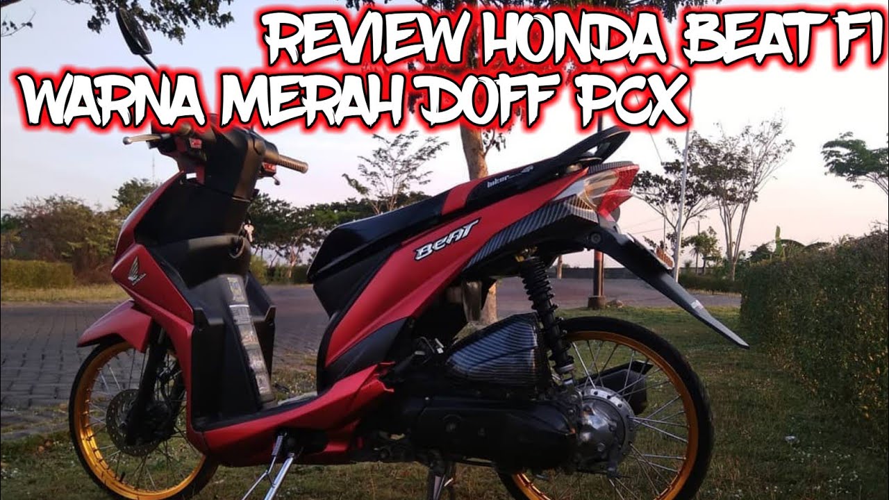 Review Honda Beat Fi Tahun 2014 Warna Merah Doff Pcx Mamntull