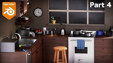 Low Poly Isometric Kitchen - Part 4 (Blender Tutorial)