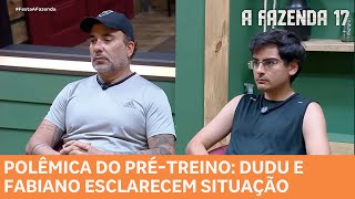 A Fazenda 17 - Polêmica Do Pré-Treino Dudu E Fabiano Esclarecem Situação Ocorrida Durante Festa