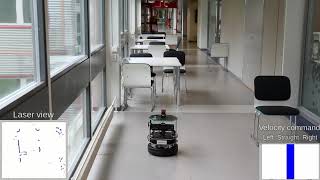 Mobile robot track driving in static and dynamic environments  using CNNs