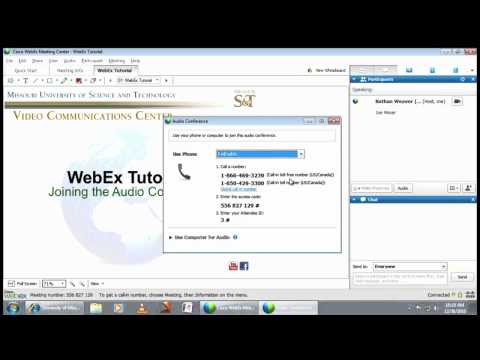 WebEx Tutorial 2 - Connecting to Audio Conference