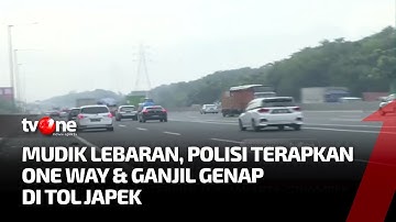 De laatste situatie op de tolweg Jakarta-Cikampek in aanloop naar de invoering van eenrichtingsverkeer en even-oneven verkeer voor de Eid Homecoming van 2022