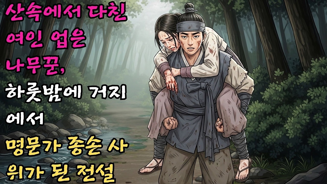 산속에서 다친 여인을 업어다 준 나무꾼이 하룻밤 만에 거지에서 명문가 종손 사위로 신분 상승한 전설 #야담 #민담 #전설 #설화 #야담 #민담 #전설 #설화