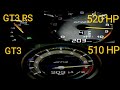 Porsche 991.2 GT3 RS 520 HP vs 992 GT3 510 HP Acceleration 0-200 km/h