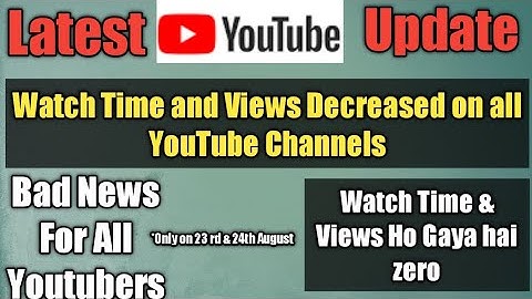 Known Issue] 9/1/2022 YouTube Studio Data is incorrect from Aug 23-25|Watchtime Views Recovered|