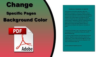 How to Change Specific  Pages  Background Color in a PDF  with Adobe Acrobat Pro 2020