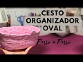 Cesta organizadora de cordão de algodão - Rope Basket - DIY