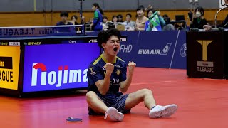 徳田幹太 スーパープレー&ヒーローインタビュー 金沢ポート vs 木下マイスター東京 ノジマTリーグ2024-2025 2024年11月15日(金)  金沢市総合体育館【卓球 Tリーグ公式】