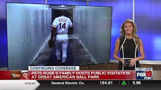 Pete Rose's family host public visitation at Great American Ballpark