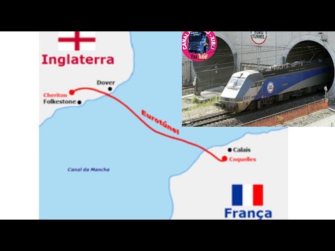 Vídeo: Eurotunnel - Dirigindo pelo túnel da Mancha
