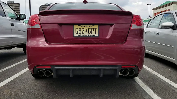 G8 V6 Exhaust, x Pipe Solo Axle Backs Cold Start