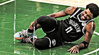 Kyrie Irving leaves with ankle injury, Nets lose Game 4 to Bucks. Series tied.