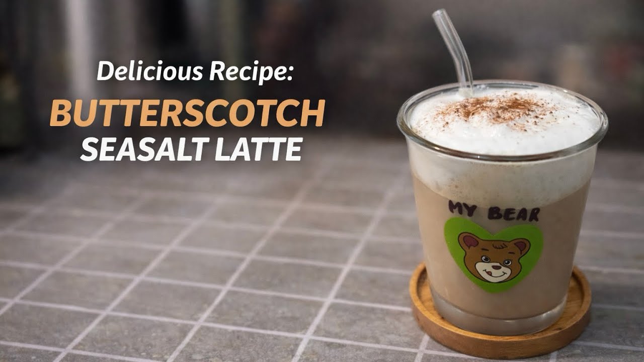 Resep Butterscotch Seasalt Latte ☕✨ Kopi Creamy, Manis, Ada Gurihnya!