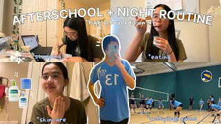 my PRODUCTIVE 5PM - 10PM AFTER SCHOOL + NIGHT ROUTINE 🐳🏐📚