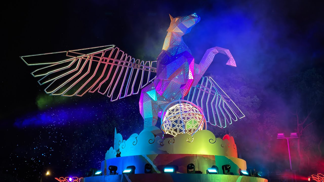 「飛馬🦄耀桃園」2026桃園🍑燈會_全金屬動態飛馬主燈展演