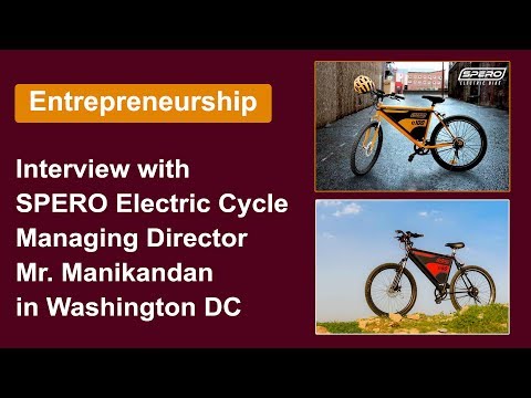 Entrepreneurship - SPERO MD, Mr.Manikandan Interview in Washington DC