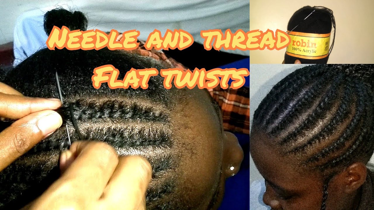 Needle and thread flat twists / stitch braids / quick tutorial 