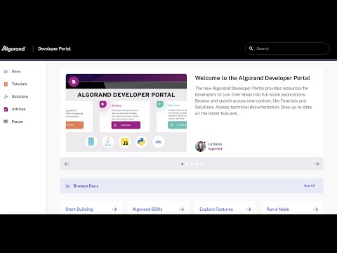 Welcome to Algorand's Developer Portal
