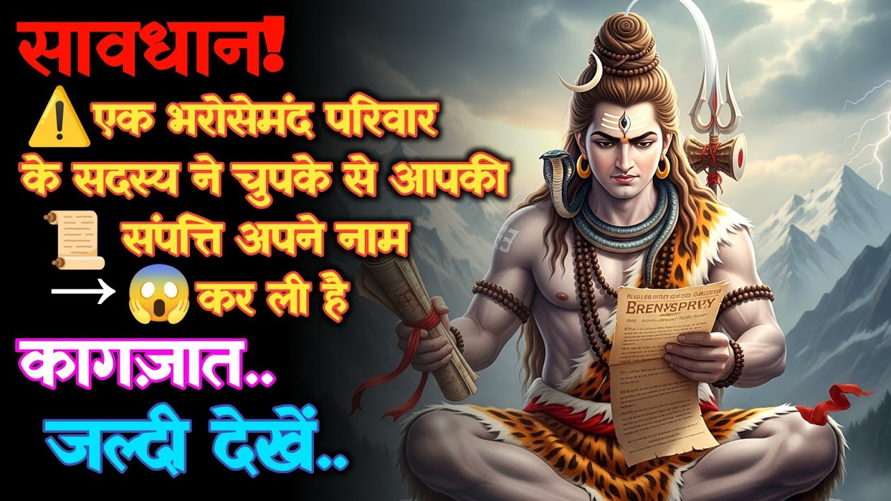 1111 🕉️ Mahadev Ka Sandesh 😱सावधान! एक भरोसेमंद परिवार के सदस्य ने चुपके से आपकी संपत्ति.. #godits